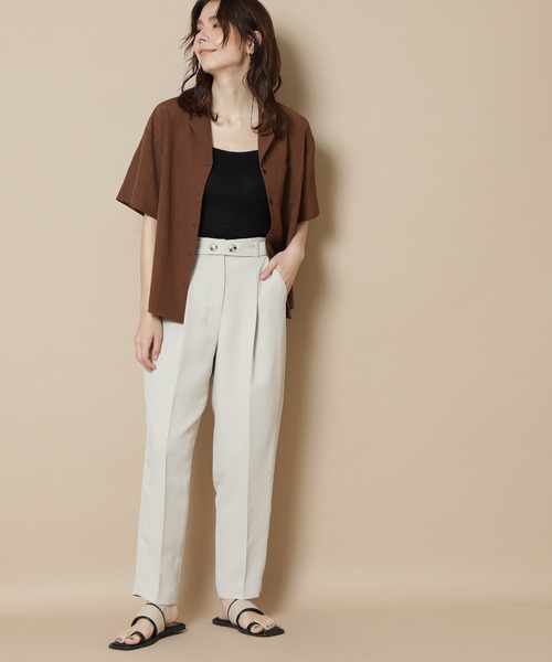 N.（N. Natural Beauty Basic）（エヌエヌナチュラルビューティーベーシック）の「◆開襟ボックスシャツ（シャツ/ブラウス・レディース・グレー/ブラウン/ブラック・MEDIUM）」の8枚目の写真