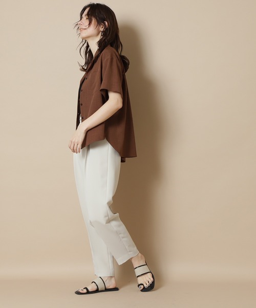 N.（N. Natural Beauty Basic）（エヌエヌナチュラルビューティーベーシック）の「◆開襟ボックスシャツ（シャツ/ブラウス・レディース・グレー/ブラウン/ブラック・MEDIUM）」の9枚目の写真