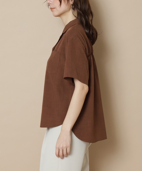 N.（N. Natural Beauty Basic）（エヌエヌナチュラルビューティーベーシック）の「◆開襟ボックスシャツ（シャツ/ブラウス・レディース・グレー/ブラウン/ブラック・MEDIUM）」の10枚目の写真