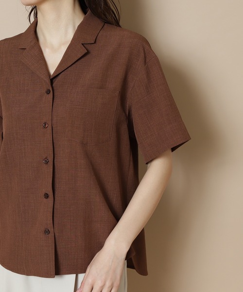 N.（N. Natural Beauty Basic）（エヌエヌナチュラルビューティーベーシック）の「◆開襟ボックスシャツ（シャツ/ブラウス・レディース・グレー/ブラウン/ブラック・MEDIUM）」の12枚目の写真