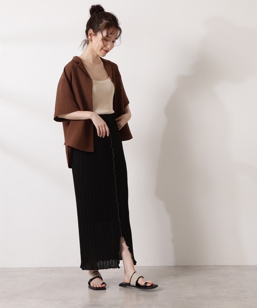 N.（N. Natural Beauty Basic）（エヌエヌナチュラルビューティーベーシック）の「◆開襟ボックスシャツ（シャツ/ブラウス・レディース・グレー/ブラウン/ブラック・MEDIUM）」の19枚目の写真