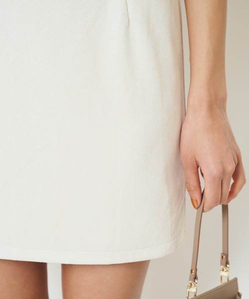 SPIRALGIRL(スパイラルガール)の「ウエストクロスタイトミニスカート(スカート・レディース・ブラック/オフホワイト・FREE)」の14枚目の写真