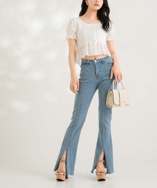 Newlyme(ニューリーミー)の「ペプラムレースブラウス(シャツ/ブラウス・レディース・ホワイト・SMALL/LARGE/MEDIUM/X-LARGE)」の10枚目の写真