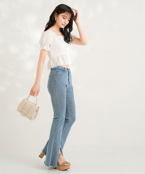 Newlyme(ニューリーミー)の「ペプラムレースブラウス(シャツ/ブラウス・レディース・ホワイト・SMALL/LARGE/MEDIUM/X-LARGE)」の13枚目の写真