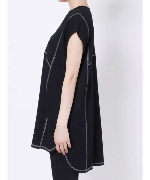 LAGUNAMOON（ラグナムーン）の「バイカラーステッチロングトップス（Tシャツ/カットソー・レディース・ブラック/ベージュ/アイボリー・FREE）」の19枚目の写真