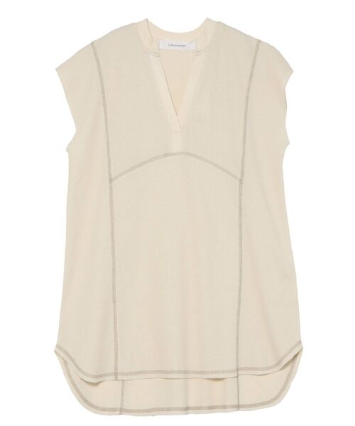 LAGUNAMOON（ラグナムーン）の「バイカラーステッチロングトップス（Tシャツ/カットソー・レディース・ブラック/ベージュ/アイボリー・FREE）」の20枚目の写真