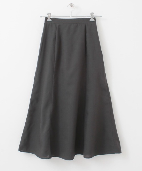 ITEMS URBANRESEARCH（アイテムズ アーバンリサーチ）の「リネンライクセミフレアスカート（スカート・レディース・チャコールグレー/ベージュ/グレー系その他・FREE）」の4枚目の写真