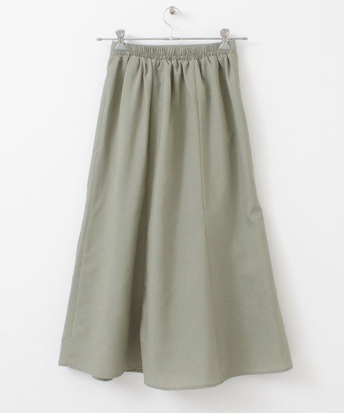 ITEMS URBANRESEARCH（アイテムズ アーバンリサーチ）の「リネンライクセミフレアスカート（スカート・レディース・チャコールグレー/ベージュ/グレー系その他・FREE）」の6枚目の写真