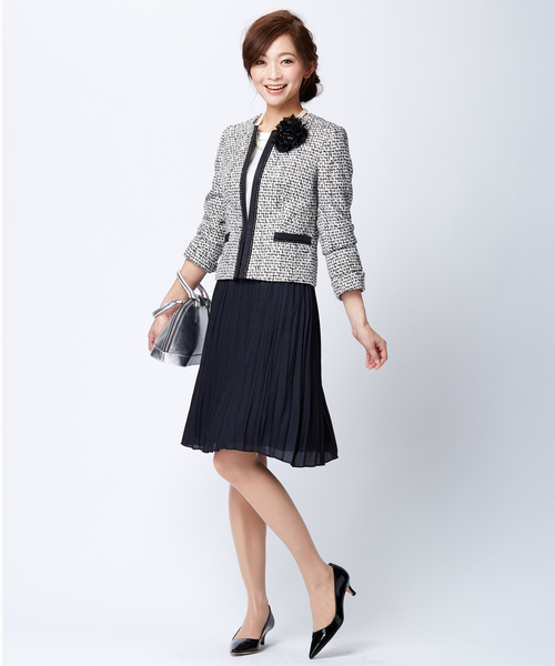 23区（ニジュウサンク）の「ブライトミックスツイード ジャケット