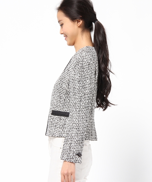23区（ニジュウサンク）の「ブライトミックスツイード ジャケット