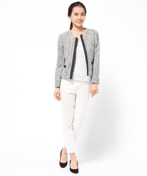 23区（ニジュウサンク）の「ブライトミックスツイード ジャケット