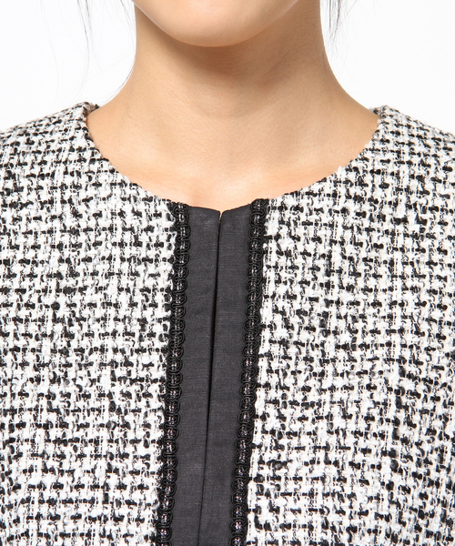 23区（ニジュウサンク）の「ブライトミックスツイード ジャケット