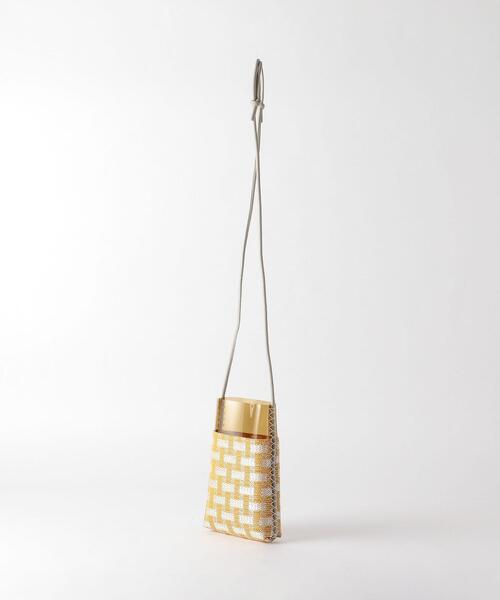 BEAUTY&YOUTH UNITED ARROWS（ビューティーアンドユースユナイテッドアローズ）の「BY クリアチェックスクエアミニショルダーバッグ ◆（ショルダーバッグ・レディース・ライトグレー/イエロー・FREE）」の4枚目の写真