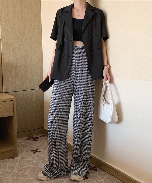 MAISON DE THERESE（メゾン ド テレーズ）の「半袖テーラードジャケット（テーラードジャケット・レディース・ブラック/ホワイト/ピンク/ブルー/イエロー/グリーン・FREE）」の14枚目の写真