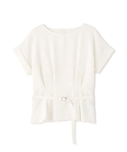 N.（N. Natural Beauty Basic）（エヌエヌナチュラルビューティーベーシック）の「【追加生産】◆ボートネックペプラム半袖ブラウス（シャツ/ブラウス・レディース・ホワイト/グレー/ピンク/ブルー/ライトグリーン・MEDIUM）」の21枚目の写真