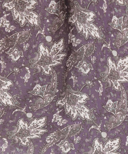 シャツ ブラウス Mysty トップス シャツ ブラウス Woman ミスティウーマン のファッション サラサ柄フレアスリーブブラウス