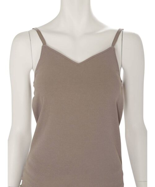 MERCURYDUO（マーキュリーデュオ）の「カップ付バックレースキャミ（Tシャツ/カットソー・レディース・オフホワイト/ブラック/ブラウン・FREE）」の5枚目の写真