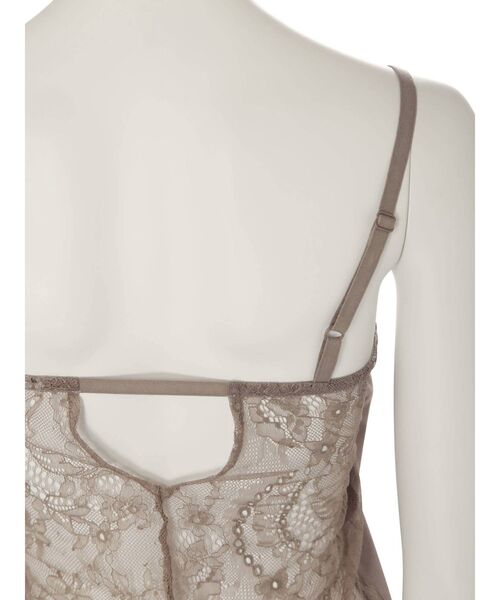 MERCURYDUO（マーキュリーデュオ）の「カップ付バックレースキャミ（Tシャツ/カットソー・レディース・オフホワイト/ブラック/ブラウン・FREE）」の11枚目の写真