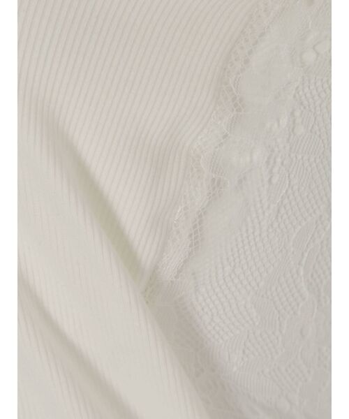 MERCURYDUO（マーキュリーデュオ）の「カップ付バックレースキャミ（Tシャツ/カットソー・レディース・オフホワイト/ブラック/ブラウン・FREE）」の10枚目の写真