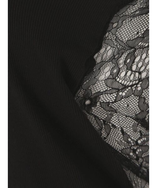 MERCURYDUO（マーキュリーデュオ）の「カップ付バックレースキャミ（Tシャツ/カットソー・レディース・オフホワイト/ブラック/ブラウン・FREE）」の6枚目の写真