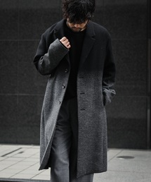 ATTACHMENT | W/Ca/He JACQUARD CLOTH SINGLE-BREASTED COAT(チェスターコート)