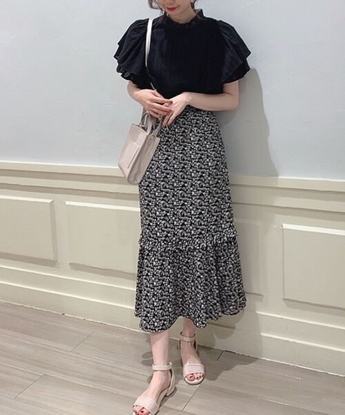 MAJESTIC LEGON（マジェスティックレゴン）の「フラワーマーメイドスカート（スカート・レディース・ホワイト系その他/ブラック系その他/ブルー系その他2/A・SMALL/MEDIUM）」の14枚目の写真