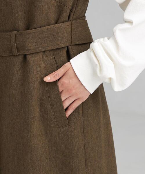 green label relaxing(グリーンレーベルリラクシング)の「ミックス ツイード ロング ベスト(その他アウター・レディース・ブラウン/ナチュラル・FREE)」の10枚目の写真