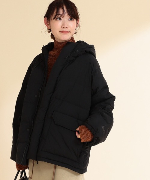 Ray BEAMS(レイビームス)の「GYMPHLEX / フード ダウン ジャケット(ダウンジャケット/コート・レディース・ブラック/ベージュ・12/14)」の3枚目の写真