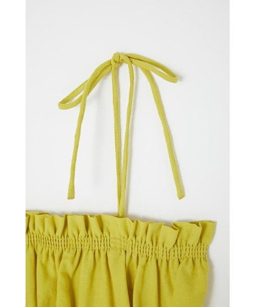 MOUSSY(マウジー)の「GATHER FRILL CAMI トップス(キャミソール・レディース・ブラック/イエロー/アイボリー・FREE)」の12枚目の写真