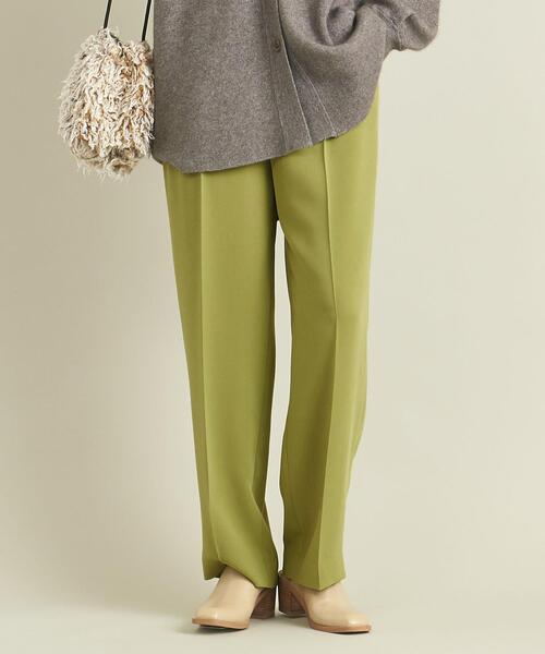 BEAUTY&YOUTH UNITED ARROWS（ビューティーアンドユースユナイテッドアローズ）の「BY ダブルクロスタックワイドテーパードパンツ -ウォッシャブル- ∴（その他パンツ・レディース・ワインレッド/ライム/ブラック/オレンジ/イエロー/コバルトブルー・M/L/S）」の22枚目の写真