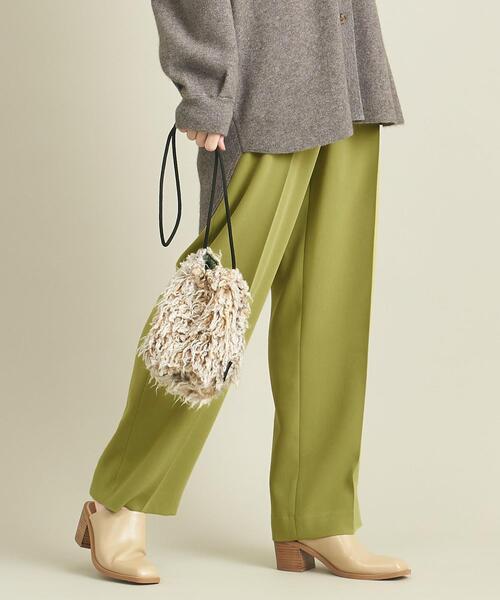 BEAUTY&YOUTH UNITED ARROWS（ビューティーアンドユースユナイテッドアローズ）の「BY ダブルクロスタックワイドテーパードパンツ -ウォッシャブル- ∴◆（その他パンツ・レディース・ブラック/ライム/オレンジ/ワインレッド/イエロー/コバルトブルー・S/M/L）」の19枚目の写真