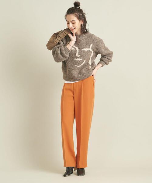 BEAUTY&YOUTH UNITED ARROWS（ビューティーアンドユースユナイテッドアローズ）の「BY ダブルクロスタックワイドテーパードパンツ -ウォッシャブル- ∴（その他パンツ・レディース・ワインレッド/ライム/ブラック/オレンジ/イエロー/コバルトブルー・M/L/S）」の16枚目の写真