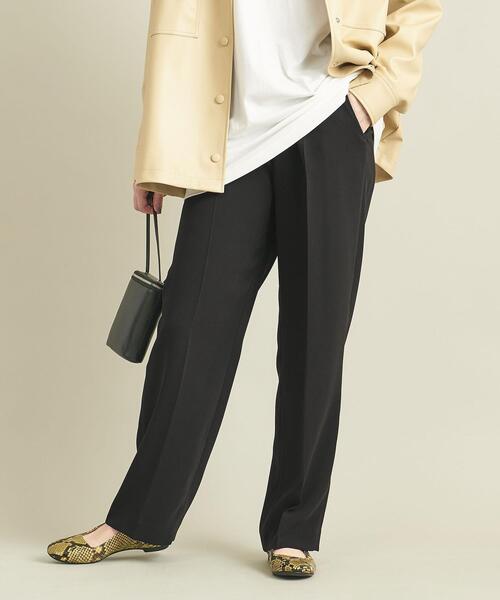 BEAUTY&YOUTH UNITED ARROWS（ビューティーアンドユースユナイテッドアローズ）の「BY ダブルクロスタックワイドテーパードパンツ -ウォッシャブル- ∴（その他パンツ・レディース・ワインレッド/ライム/ブラック/オレンジ/イエロー/コバルトブルー・M/L/S）」の9枚目の写真