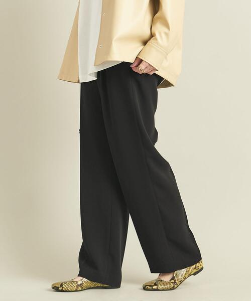 BEAUTY&YOUTH UNITED ARROWS（ビューティーアンドユースユナイテッドアローズ）の「BY ダブルクロスタックワイドテーパードパンツ -ウォッシャブル- ∴（その他パンツ・レディース・ワインレッド/ライム/ブラック/オレンジ/イエロー/コバルトブルー・M/L/S）」の11枚目の写真