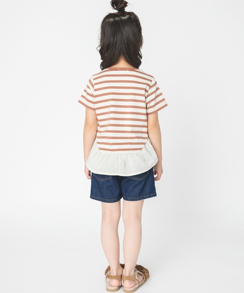 BRANSHES（ブランシェス）の「【プチプラ】ボーダー×裾フリルチュニック（チュニック・キッズ・ブラウン/ブラック・100cm/110cm/90cm/130cm/140cm/150cm/120cm）」の19枚目の写真