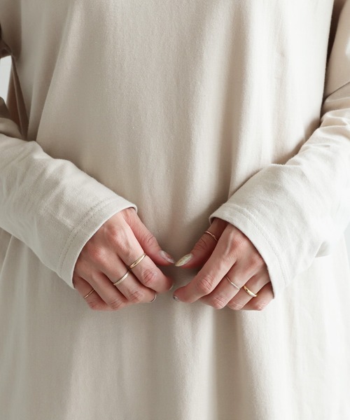 reca（レカ）の「【ZOZOTOWN限定】ラクに体型カバー！バッグロゴプリントロンT（Tシャツ/カットソー・レディース・グレイッシュベージュ/ベージュ/ブラック/グレー/チャコールグレー/グレー系その他/グレー系その他2・FREE）」の20枚目の写真