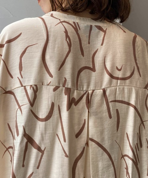 CAPRICIEUX LE'MAGE（カプリシューレマージュ）の「ライン柄フレアシャツ（シャツ/ブラウス・レディース・ベージュ/イエロー・FREE）」の18枚目の写真