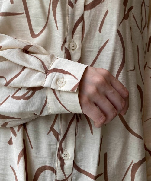 CAPRICIEUX LE'MAGE（カプリシューレマージュ）の「ライン柄フレアシャツ（シャツ/ブラウス・レディース・ベージュ/イエロー・FREE）」の7枚目の写真