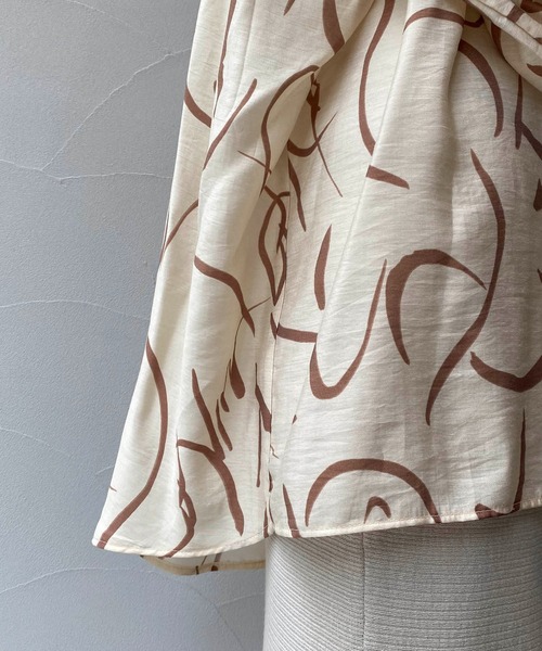 CAPRICIEUX LE'MAGE（カプリシューレマージュ）の「ライン柄フレアシャツ（シャツ/ブラウス・レディース・ベージュ/イエロー・FREE）」の15枚目の写真