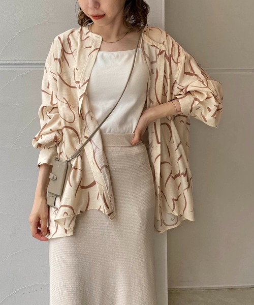 CAPRICIEUX LE'MAGE（カプリシューレマージュ）の「ライン柄フレアシャツ（シャツ/ブラウス・レディース・ベージュ/イエロー・FREE）」の11枚目の写真