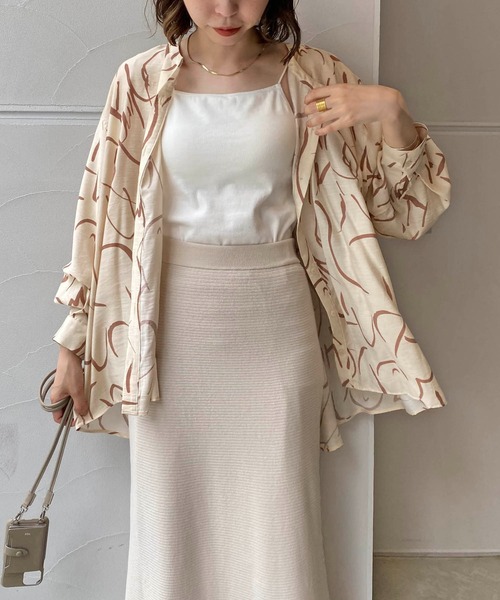 CAPRICIEUX LE'MAGE（カプリシューレマージュ）の「ライン柄フレアシャツ（シャツ/ブラウス・レディース・ベージュ/イエロー・FREE）」の22枚目の写真