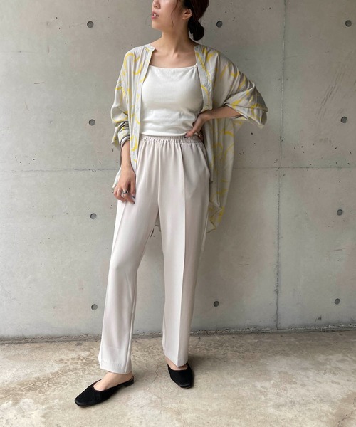 CAPRICIEUX LE'MAGE（カプリシューレマージュ）の「ライン柄フレアシャツ（シャツ/ブラウス・レディース・ベージュ/イエロー・FREE）」の13枚目の写真