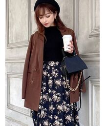 ウールライクダブルブレストジャケット【セットアップ着用可能】