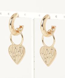 atmos pink | atmos pink ダブルチェーンハートロゴピアス(ピアス（両耳用）)