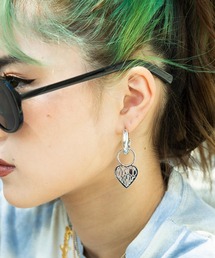 atmos pink | atmos pink ダブルチェーンハートロゴピアス(ピアス（両耳用）)