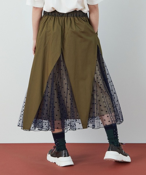 FRAPBOIS（フラボア）の「フラッグスカート（スカート・レディース・カーキ/ネイビー・1）」の4枚目の写真