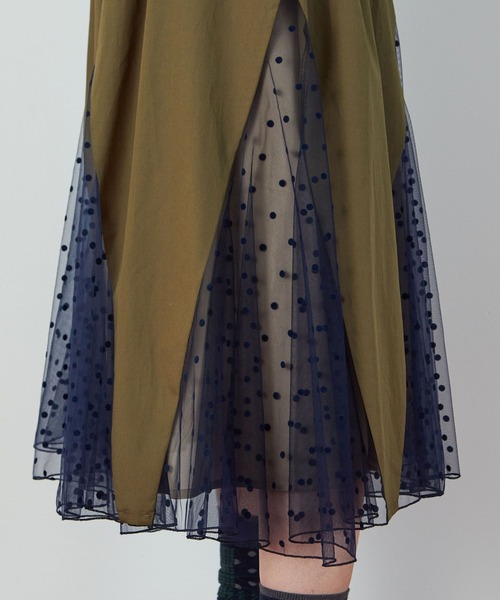 FRAPBOIS（フラボア）の「フラッグスカート（スカート・レディース・カーキ/ネイビー・1）」の8枚目の写真