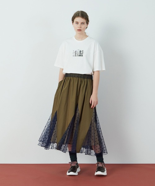 FRAPBOIS（フラボア）の「フラッグスカート（スカート・レディース・カーキ/ネイビー・1）」の10枚目の写真