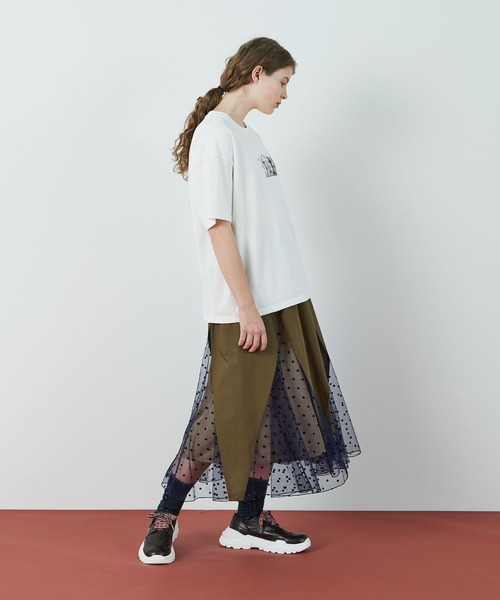 FRAPBOIS（フラボア）の「フラッグスカート（スカート・レディース・カーキ/ネイビー・1）」の12枚目の写真