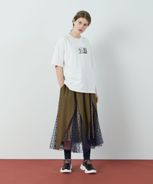 FRAPBOIS（フラボア）の「フラッグスカート（スカート・レディース・カーキ/ネイビー・1）」の13枚目の写真